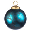 2.75" Cobalt Blue Marble Glass Ball Christmas Ornament Set of 4