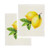 Cotton Sponge Cloth Kitchen Clean Up Summer Lemon Print, Set of 2