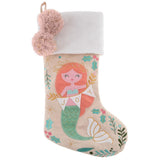 20" Mermaid Embroidered Applique Kids Christmas Stocking