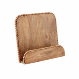 Mango Wood Wooden Beaded Edge Cookbook iPad Holder BROWN 11" x 11"