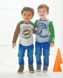 Mud Pie Kids "Sunday Funday" Football Theme Boys Tee Shirt for Fall