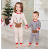 Mud Pie Kids Boys Christmas Morning Reindeer Print 2 Pc Pajamas PJs