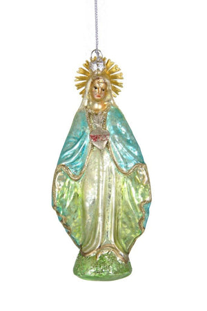 Cody Foster Saint Virgin Mary Savior Mother of Jesus Christmas Tree Glass Ornament