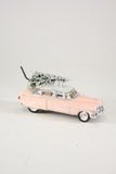 Pink Cadillac Christmas Tree Car Ornament Mantel Village Accent