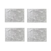 Crushed Velvet Holiday Silver Placemat 13" x 19" Set of 4