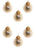 2" Mercury Colored Glass Ball Christmas Ornament Set of 6