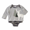 Mud Pie Camo Christmas Boys Stag Deer All-in-One Crawler Shirt