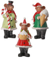 5" Mice Candy Cupcake and Ice Cream Christmas Village Figure Set of 3