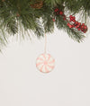 Bethany Lowe Pink Peppermint Mini 1.75" Sugared Christmas Ornament