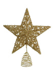 Gold Glitter Ornate Star Shape 13" Christmas Tree Topper