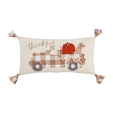 Thankful Retro Pickup Truck with Dog and FALL Banner 10" x 20" Pillow