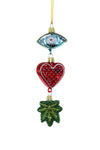 Cody Foster I HEART (Love) WEED Icon Quirky Glass Christmas Ornament