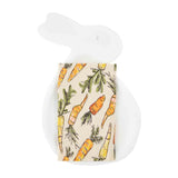 Mud Pie Home White Wood Easter Bunny Shaped Serving Board and Hand Towel Set