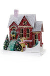Cody Foster Ruby Red Gold Reindeer City Christmas Village Residence House