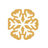 Snowflake Shaped Christmas Paper Beverage Dessert Napkin 40 Ct - Gold