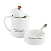 Mud Pie Home BABY COLD OUTSIDE Cocoa Hot Chocolate Pitcher Serving Set