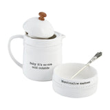Mud Pie Home BABY COLD OUTSIDE Cocoa Hot Chocolate Pitcher Serving Set
