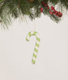 Bethany Lowe Citrine Green Candy Cane 5" Long Sugared Christmas Ornament