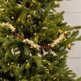 Ragon House 9 FT. Faux Popcorn and Cranberry String Bead Garland Christmas Tree