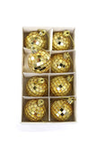Cody Foster 1.5" Mini Mirror Disco Ball Glass Christmas Retro Ornaments 8 Piece Set Gold