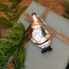Ragon House Pink Santa Gnome Christmas Ornament Holding Bottle Brush Tree