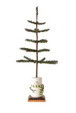 Smores Marshmallow Snowman Tabletop Christmas Tree