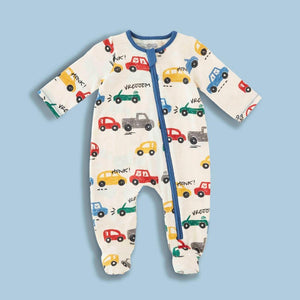 Mud Pie Kids Car Truck Transportation Print Baby Boys 1 Pc Sleeper Set