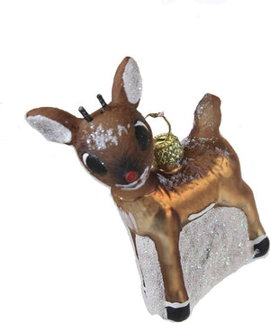 Cody Foster Red Nose Reindeer Kids Classic Christmas Movie Rudy Glass Ornament