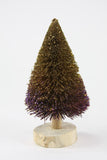 Cody Foster 6" Violet and Gold Ombre Christmas Village Buri Bottle Brush Tree