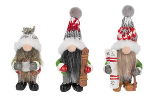 Mid West 2.5" Nordic Skiing and Cocoa Gnome Fairy Elf Christmas Figure Set of 3