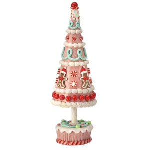 15.5" Gingerbread and Candy Polymer Clay Christmas Tree Figure