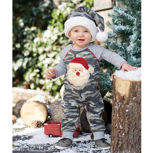 Mud Pie Kids Baby Santa Camo Christmas 1 Pc Boys Outfit Set