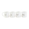 Mud Pie Home Circa Collection RISE & GRIND Table For 4 HOT MESS Coffee Mug Set