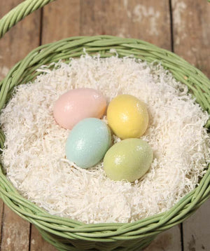 Bethany Lowe Large Pastel Easter Egg Ornament- Set of 4 Colors- 3" Size