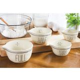 Mud Pie Home Bistro Collection Baking 4 Pc Measuring Cup Kitchen Set