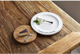 Mud Pie Home CHEESE & THANKS Serving Plate, Cutting Board and Serving Fork Set