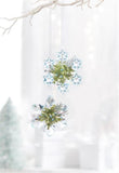 Mid West 5" Kissing Krystals Ice Blue Snowflake Christmas Ornament Set of 3