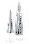Magic Mirror Disco Retro Design 16-20" Tall Christmas Tree Set of 3