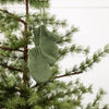 Ragon House 4" Green Knit Christmas Mitten Pair on String Ornament Green