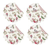 Sprig Christmas Winter Birds Reversible Round Placemat Set of 4