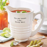 Circa Brunch Collection Bloody Mary Drink Serving Pitcher 8O Oz White 80 oz