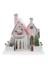 Cody Foster 8.5" Santa's White and Red Christmas Village House Happy Holidays