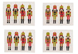 Nutcracker Soldier Red Green Cloth Christmas Placemat Set of 4