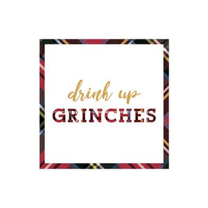 Drink Up Grinches and Spirits Drink Home Bar Party Paper Bev Paper Napkins 40 Ct