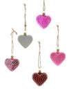 Cody Foster Tiny Hearts Valentine Day 1.75" Christmas Ornament Set of 5