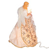 16" Tall Blush Pink Angel Tree Topper with White Wings and Gold Accents, 16" Tall