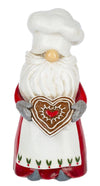 Mid West Santa Baking Nordic Gnome Christmas Figure Gingerbread Heart