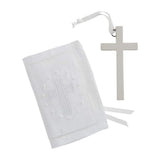 White New Testiment 1st Baby Bible with Cover and Cross Gift Set