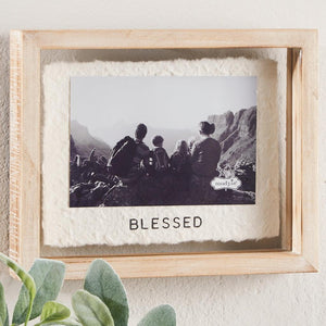 Mud Pie Home "Blessed" Photo Picture Frame Family Kids Holds 4" x 6"