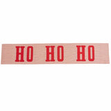 HO HO HO Red Striped Farmhouse Santa Christmas Tablerunner